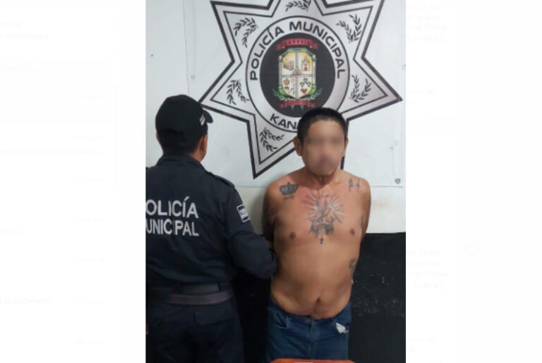 Detienen a hombre por presunto robo con violencia en Kanasín