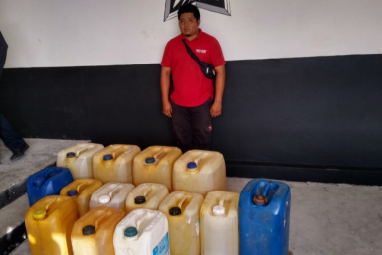 Empleado roba gasolina de su trabajo en la subestación de combustibles en Tizimín