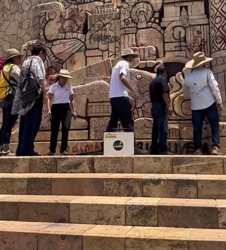 INAH inicia estudios para restaurar el Monumento a la Patria tras afectaciones del 8M