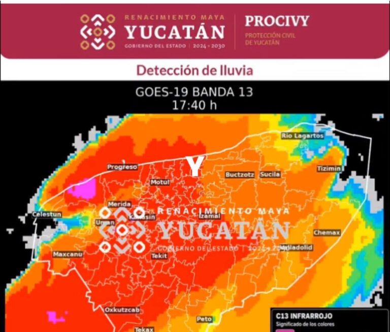 Continúan las lluvias en Yucatán; prevén tormentas eléctricas en Mérida y municipios del interior