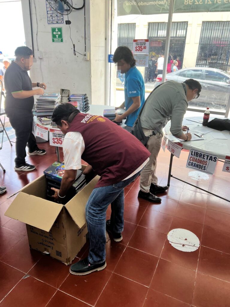 Inmovilizan casi 300 útiles escolares en Mérida por incumplir con etiquetado obligatorio