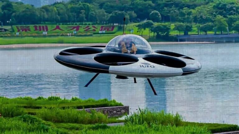 China pone en venta un “platillo volador” eléctrico que ya sorprende al público